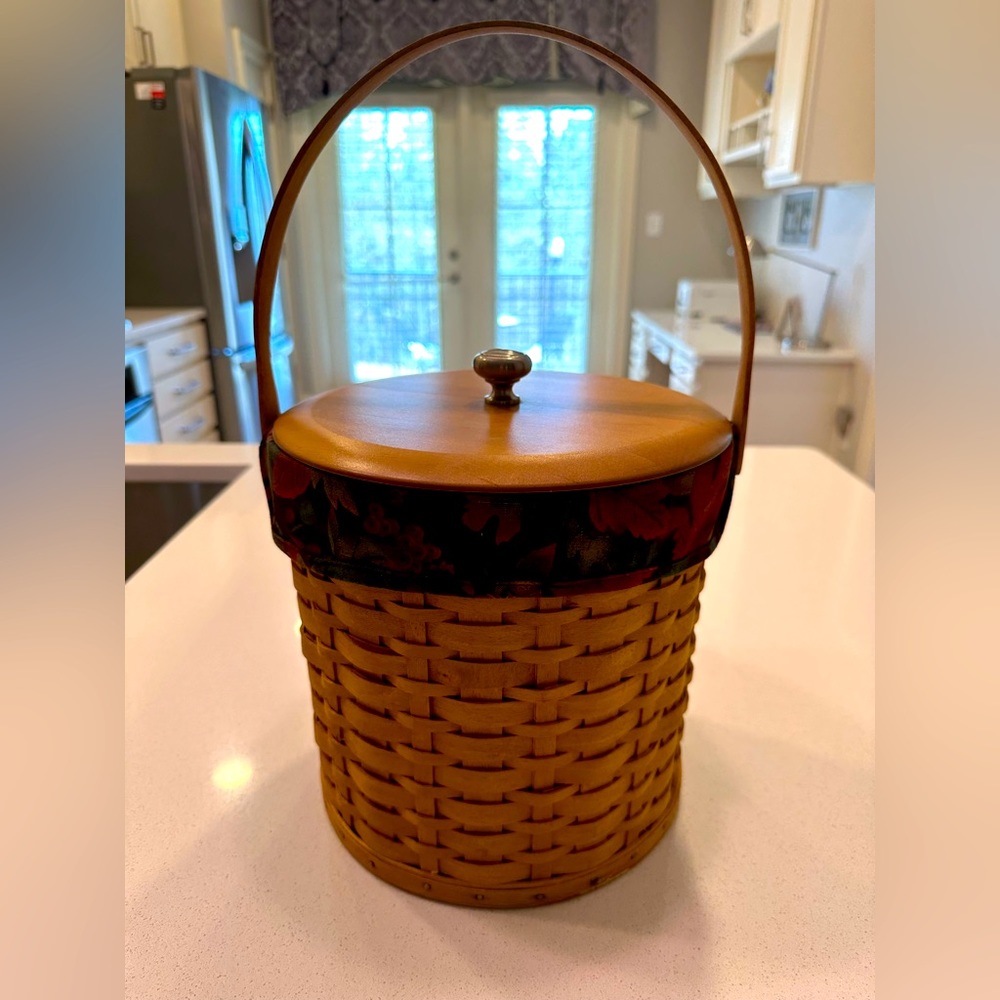 Longaberger basket, ice canister